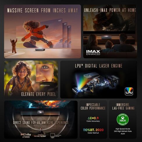 Hisense PX3-PRO Triple Laser Ultra Throw Throw Cinema Projector ، 80 "إلى 150" حجم Imgae ، 4K UHD ، التباين العالي ، HDR10+، 3000 Ansi Lumens ، (متجدد) in Saudi Arabia