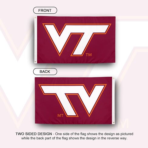 Desert Cactus Virginia Tech Flag Hokies VT Flags Banners 100% Polyester Indoor Outdoor 3x5 (Style Z) in Saudi Arabia