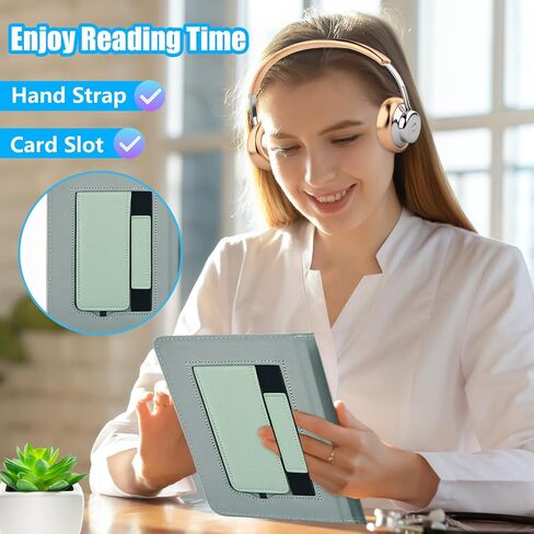 حافظة واقٍ لجهاز Kindle Paperwhite مقاس 7 بوصات الجيل الثاني عشر 2024 / إصدار Kindle Colorsoft Signature Edition، جلد PU الفاخر، غطاء خفيف الوزن مقاوم للماء مع وظيفة الاستيقاظ التلقائي للنوم، وردي in Saudi Arabia