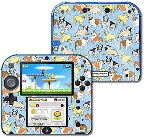 MightySkins Glossy Glitter Skin for Nintendo 2DS - Puppy Party | Protective, Durable High-Gloss Glitter Finish | Easy to Apply, Remove, and Change Styles | Made in The USA in Saudi Arabia