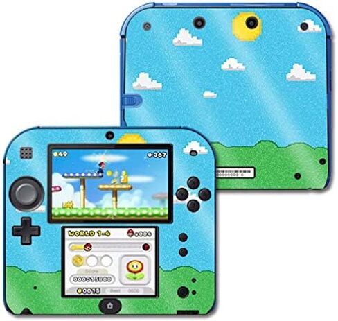 Mayyskins Glossy Glitter Skin for Nintendo 2DS - Gamer Landscape | واقي ، دائم عالية اللمعان اللمعان النهائي | من السهل تطبيق الأنماط وإزالتها وتغييرها | صنع في الولايات المتحدة in Saudi Arabia