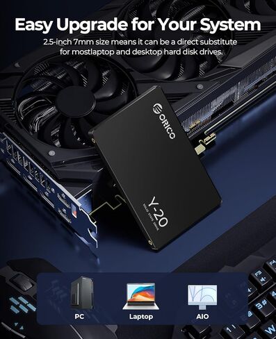 Orico DIY 2.5 محرك الأقراص الثابتة الخارجي 1T - SSD محمول يصل إلى 500 ميجابايت/ثانية - محرك أقراص صلبة خارجي متوافق مع نظام التشغيل Windows/سطح المكتب/الكمبيوتر المحمول/الكمبيوتر اللوحي in Saudi Arabia