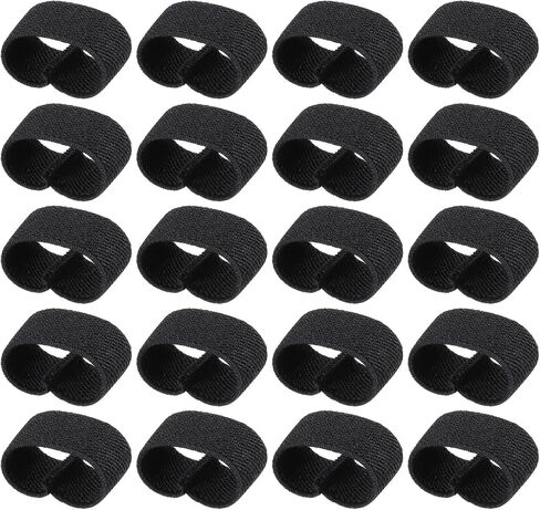 20Pcs Elastic Belt Keepers for Duty and Backpack Straps, Black Nylon Webbing Keeper Belt Loop Backpack Strap Holder Retainer Band for 1.5"-2" Wide Belts/Straps in Saudi Arabia