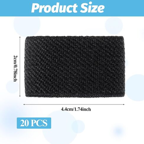 20Pcs Elastic Belt Keepers for Duty and Backpack Straps, Black Nylon Webbing Keeper Belt Loop Backpack Strap Holder Retainer Band for 1.5"-2" Wide Belts/Straps in Saudi Arabia