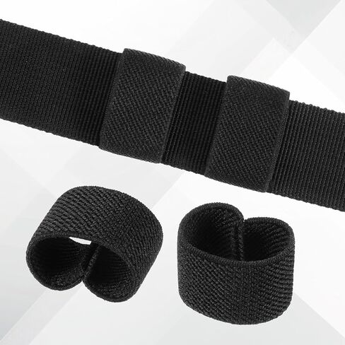 20Pcs Elastic Belt Keepers for Duty and Backpack Straps, Black Nylon Webbing Keeper Belt Loop Backpack Strap Holder Retainer Band for 1.5"-2" Wide Belts/Straps in Saudi Arabia