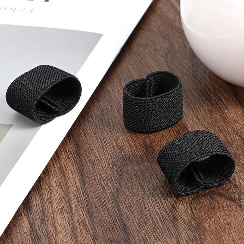 20Pcs Elastic Belt Keepers for Duty and Backpack Straps, Black Nylon Webbing Keeper Belt Loop Backpack Strap Holder Retainer Band for 1.5"-2" Wide Belts/Straps in Saudi Arabia