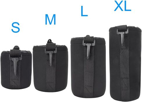 غطاء دفاعي مقاوم للعدسة العالمية للعدسة - علبة سيليكونية دائمة للخلط لـ DSLR/SLR/Mirrorless ، الحجم L. in Saudi Arabia