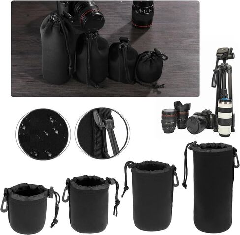 غطاء دفاعي مقاوم للعدسة العالمية للعدسة - علبة سيليكونية دائمة للخلط لـ DSLR/SLR/Mirrorless ، الحجم L. in Saudi Arabia