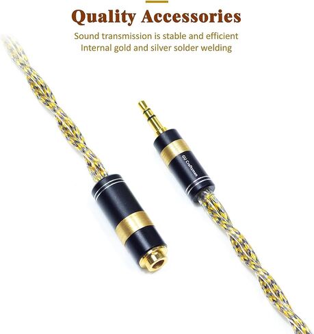 GUCraftsman 3.5mm Male to 4.4mm Female Headphone Adapter Cable, 6N Silver-Plated Oxygen-Free Copper with Metal Shielding Layer IEM Portable Conversion Cable in Kuwait