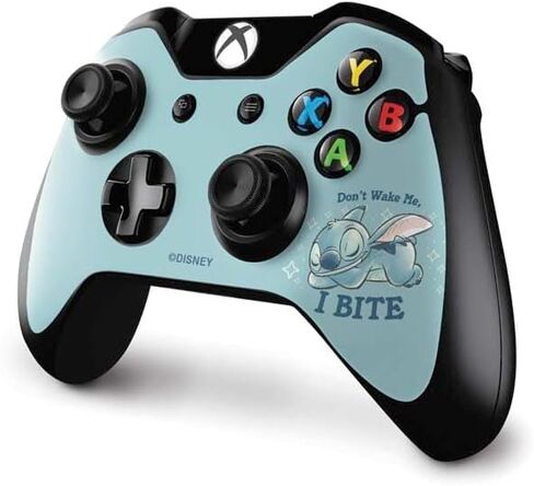 Skinit Decal Gaming Skin Compatible with Xbox One Controller - Officially Licensed Disney Lilo and Stitch Face Expression Pattern Design in Saudi Arabia