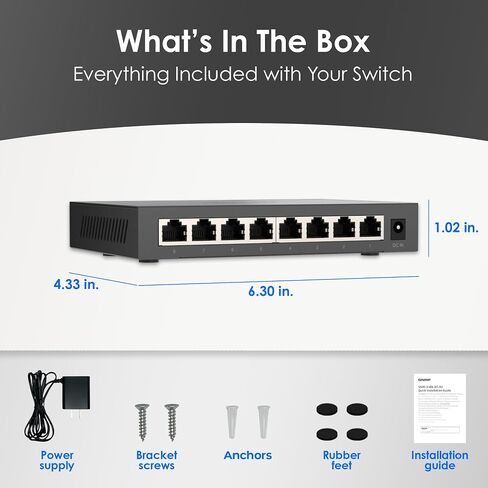 QNAP 8-port 2.5gbe مفتاح غير مُدارة (QSW-1108-8T-R2-US) in Saudi Arabia