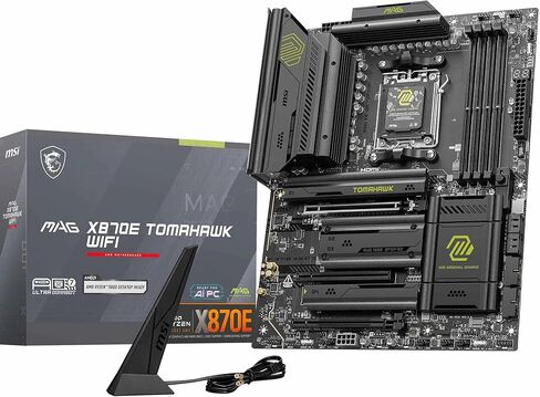 MSI MAG X870E Tomahawk WiFi Motherboard, ATX - Supports AMD Ryzen 9000/8000 / 7000 Processors, AM5-80A SPS VRM, DDR5 Memory Boost 8400+ MT/s (OC), PCIe 5.0 x16, M.2 Gen5, Wi-Fi 7, 5G LAN (Renewed) in Saudi Arabia