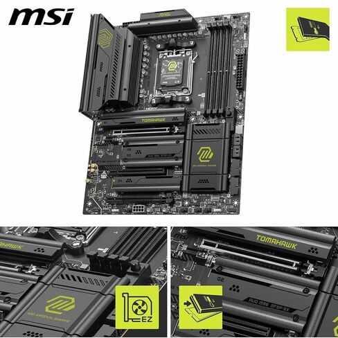 MSI MAG X870E Tomahawk WiFi Motherboard, ATX - Supports AMD Ryzen 9000/8000 / 7000 Processors, AM5-80A SPS VRM, DDR5 Memory Boost 8400+ MT/s (OC), PCIe 5.0 x16, M.2 Gen5, Wi-Fi 7, 5G LAN (Renewed) in Saudi Arabia