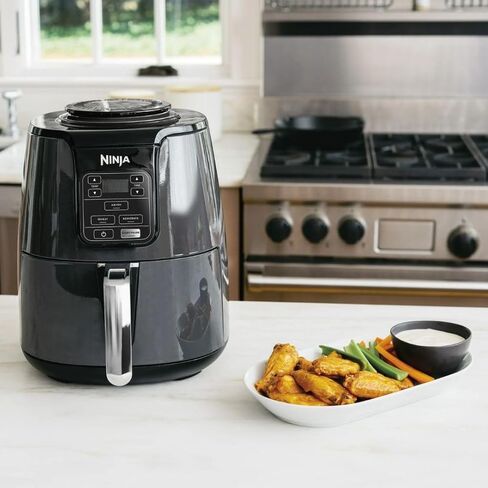 Fryer Air Ninja-4-Quart Co Co Co Co ، 75 ٪ أقل من الدهون ، الطهي السريع ، Fry متعدد الوظائف ، إعادة تسخين ، جفاف ، آمن غسالة الصحون (الأزرق) in Kuwait