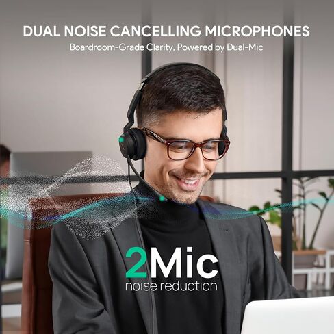 Yealink UH44 Teams Certified USB Headset - Noise Cancelling Mic, Single-Ear Design with Pivotable Boom, Monaural Audio for PC/Laptop with Inline Controls, USB-C/A & Busylight-Black in Saudi Arabia