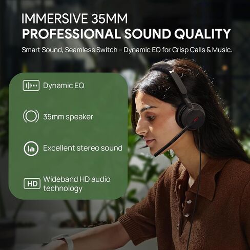 Yealink UH44 Teams Certified USB Headset - Noise Cancelling Mic, Single-Ear Design with Pivotable Boom, Monaural Audio for PC/Laptop with Inline Controls, USB-C/A & Busylight-Black in Saudi Arabia