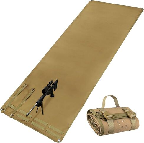 Outdoor Camping Tactical Shooting Mat - Anti-Slip, Waterproof Folding Pad (95"x29") Prone Mat with Molle, Portable Roll-Up for Range Shooting/Hunting/Picnic in Saudi Arabia