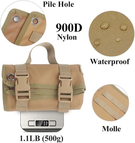 Outdoor Camping Tactical Shooting Mat - Anti-Slip, Waterproof Folding Pad (95"x29") Prone Mat with Molle, Portable Roll-Up for Range Shooting/Hunting/Picnic in Saudi Arabia