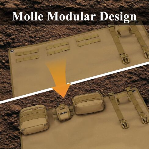 Outdoor Camping Tactical Shooting Mat - Anti-Slip, Waterproof Folding Pad (95"x29") Prone Mat with Molle, Portable Roll-Up for Range Shooting/Hunting/Picnic in Saudi Arabia
