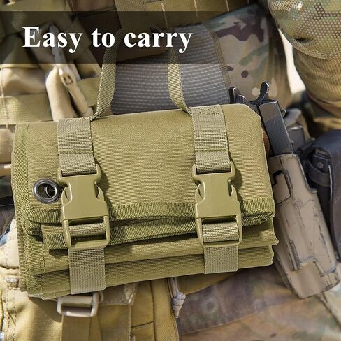 Outdoor Camping Tactical Shooting Mat - Anti-Slip, Waterproof Folding Pad (95"x29") Prone Mat with Molle, Portable Roll-Up for Range Shooting/Hunting/Picnic in Saudi Arabia