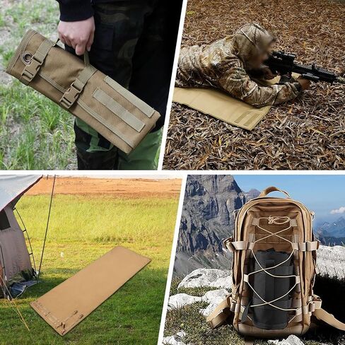 Outdoor Camping Tactical Shooting Mat - Anti-Slip, Waterproof Folding Pad (95"x29") Prone Mat with Molle, Portable Roll-Up for Range Shooting/Hunting/Picnic in Saudi Arabia