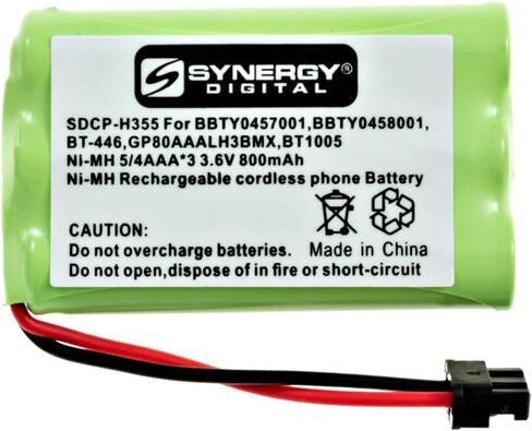 Synergy Digital Cordless Phone Battery, Compatible with Uniden DCT648-3 Cordless Phone, (Ni-MH, 3.6V, 800 mAh) Ultra Hi-Capacity Battery in Saudi Arabia