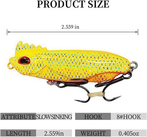 Crankbait Lipless - إغراء الصيد التمسك بالملابس لبرايك تراوت باس ، عيون ثلاثية الأبعاد ، خطافات تفلون ، حبات ضوضاء in Kuwait
