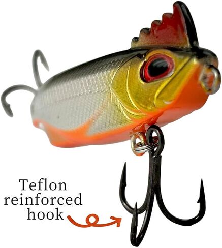 Crankbait Lipless - إغراء الصيد التمسك بالملابس لبرايك تراوت باس ، عيون ثلاثية الأبعاد ، خطافات تفلون ، حبات ضوضاء in Kuwait