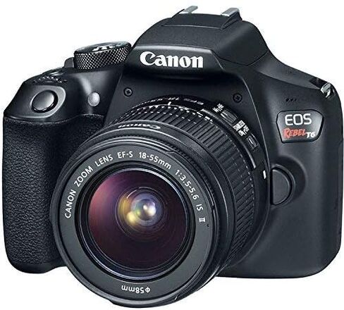 Canon EOS Rebel T6 18.0MP DSLR Camera (Wi-Fi) Bundle with Canon EF-S 18-55mm f/3.5-5.6 is II Lens and Accessories (Renewed) in Saudi Arabia