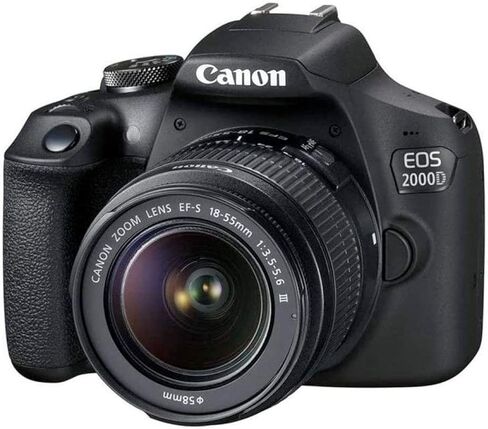 Camera Bundle for Canon EOS 2000D / T7 with EF-S 18-55mm f/3.5-5.6 III and EF 75-300mm f/4-5.6 III Lens + Accessories Bundle (128GB, 50in Tripod, Extra Battery, and More) (Renewed) in Saudi Arabia