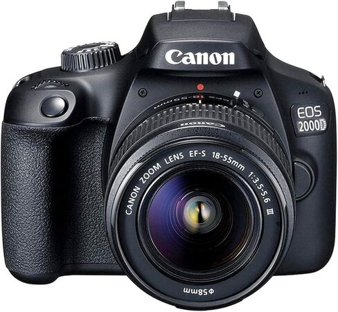 Camera Bundle for Canon EOS 2000D / T7 with EF-S 18-55mm f/3.5-5.6 III and EF 75-300mm f/4-5.6 III Lens + Accessories Bundle (128GB, 50in Tripod, Extra Battery, and More) (Renewed) in Saudi Arabia