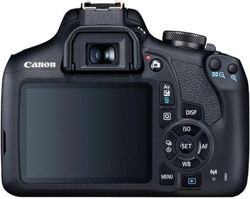 Canon EOS 2000D / Rebel T7 DSLR Camera with 18-55mm Lens + 2pc 64GB Memory Cards, Tripod, Case, Filters & More (Renewed) in Saudi Arabia