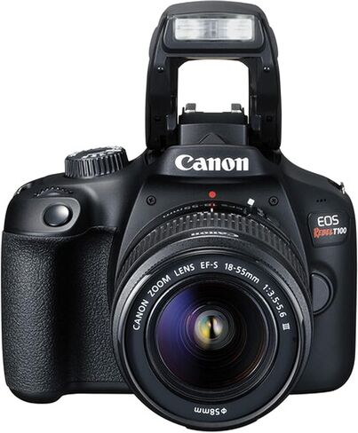Canon EOS Rebel T100 DSLR Camera W/EF-S 18-55mm F/3.5-5.6 III Lens + 2x 64GB Memory + Case + Filters + Tripod + More (حزمة 35pc) (متجددة) in Saudi Arabia