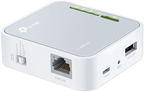 TP-Link AC750 Wireless Travel Router TL-WR902AC – Dual Band 2.4GHz/5GHz Wi-Fi, Portable Nano Design, USB File Sharing & Charging, Multiple Modes: Router/Hotspot/Extender/AP, Includes Travel Pouch in Saudi Arabia