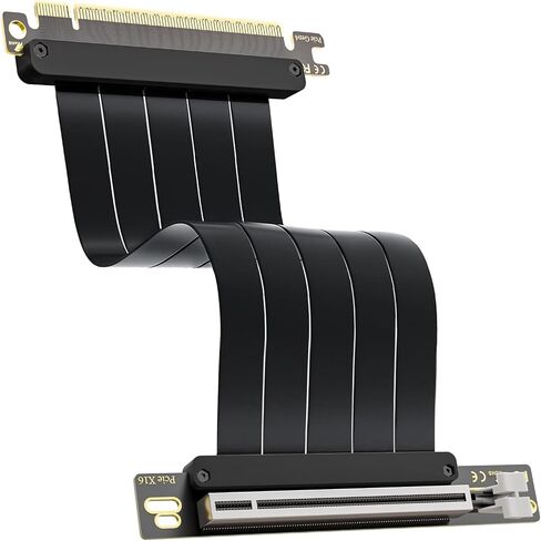Neuonn PCi-E 4.0 Riser Cable ، PCIe 4.0 X16 High Speed ​​Speed ​​GPU Riser Cable مع منفذ PCI Express لبطاقة امتداد GPU ، طول 25 سم (أسود) in Kuwait