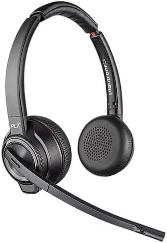 Poly Plantronics Savi 8220 UC Wireless Dect Headset System - Dual Ear - Teams معتمد - حزمة Bluetooth بما في ذلك: كابل USB Type -A ، قاعدة ، كابل RJ11 ، منظف سماعة رأس GBY Labs ، قطعة قماش من الألياف in Saudi Arabia