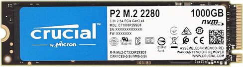 Crucial Crucial P2 Series, 1TB (1000GB) 3D NAND NVMe PCIe M.2 SSD CT1000P2SSD8 in Saudi Arabia