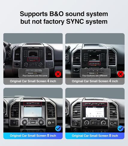 10.33 inch (4G+64G) Android Radio for Ford F150 2015-2020,F250 F350 F450 2017 2018 2019 Stereo Upgrade Supports B&O System Carplay Android Auto GPS Navigation Bluetooth 5GWiFi SWC Headunit in Saudi Arabia