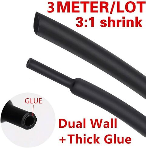 300cm 3:1 Heat Shrink Tube with Glue Dual Wall Tubing Adhesive Lined Sleeve Wrap, for Wire Connection Parts(1.6mm) in Kuwait