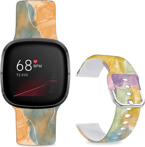 أربطة موضوع الماوس Sjiangqiao متوافقة مع Fitbit Sense/Sense 2/Versa 3/Versa 4 Band Fancy Soft Sport Silicone Cartoon Holiday Strap للرجال والنساء in Saudi Arabia