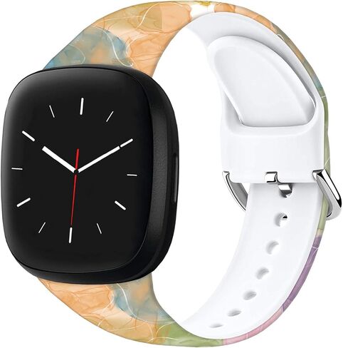 أربطة موضوع الماوس Sjiangqiao متوافقة مع Fitbit Sense/Sense 2/Versa 3/Versa 4 Band Fancy Soft Sport Silicone Cartoon Holiday Strap للرجال والنساء in Saudi Arabia