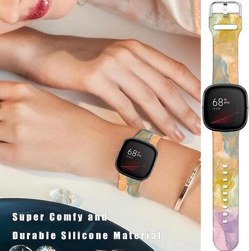 أربطة موضوع الماوس Sjiangqiao متوافقة مع Fitbit Sense/Sense 2/Versa 3/Versa 4 Band Fancy Soft Sport Silicone Cartoon Holiday Strap للرجال والنساء in Saudi Arabia