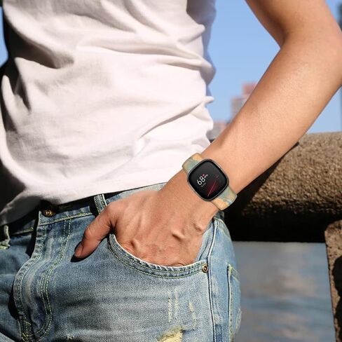 أربطة موضوع الماوس Sjiangqiao متوافقة مع Fitbit Sense/Sense 2/Versa 3/Versa 4 Band Fancy Soft Sport Silicone Cartoon Holiday Strap للرجال والنساء in Saudi Arabia