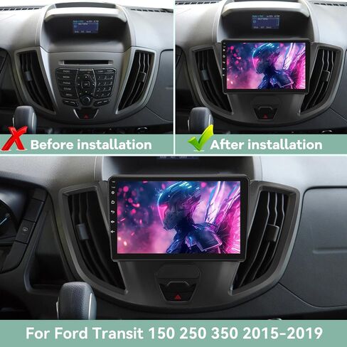 [2G+64G] Radio for Ford Transit 150 250 350 2015-2019, Android 9 inch Touch Screen Transit Car Stereo, Carplay/Android Auto/EQ Audio/1080P/SWC/Bluetooth in Saudi Arabia