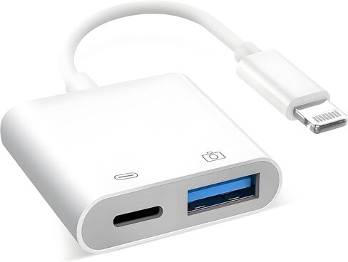 Lightning to USB 3 محول الكاميرا ، 2 في 1 [Apple MFI Certified] ذكور Lightning إلى USB 3.0 أنثى محول OTG مع منفذ شحن PD لجهاز iPhone iPad ، الماوس ، لوحة المفاتيح ، HUB ، MIDI PORTADOR CONNECTOR in Kuwait
