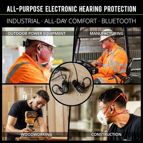 ISOtunes PRO 3.0 Bluetooth Hearing Protection - OSHA Approved Earbuds with 20 Hour Battery Life, Bluetooth Ear Protection with 27 dB Noise Reduction (NRR) Earplug Headphones - Durable Work Earbuds in Saudi Arabia