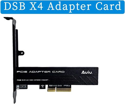 PCIe 5.0 X4 M.2 NVMe SSD Expansion Card for 1U Host, 128Gbps High Speed Adapter with Aluminum Alloy Heatsink, Gold-Plated PCB, Compatible with PCIe 4.0/3.0 Motherboards AU-DSBX4 in Saudi Arabia