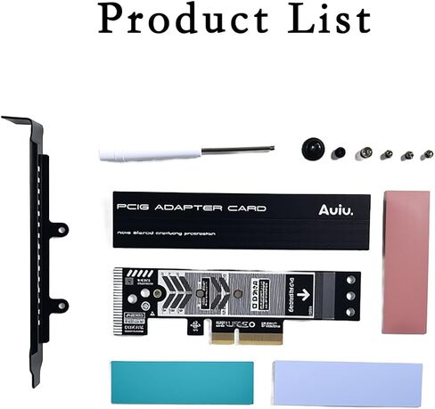 PCIe 5.0 X4 M.2 NVMe SSD Expansion Card for 1U Host, 128Gbps High Speed Adapter with Aluminum Alloy Heatsink, Gold-Plated PCB, Compatible with PCIe 4.0/3.0 Motherboards AU-DSBX4 in Saudi Arabia