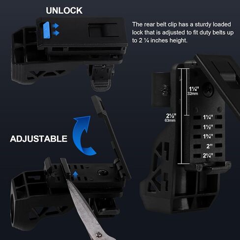 SABERTOOTH Police Tactical Flashlight-2200 High Lumen Duty Belt Flashlight for Law Enforcement Defense Single Mode Flashlight with Holster Tactical Gear Safety Accessories(Black) in Saudi Arabia
