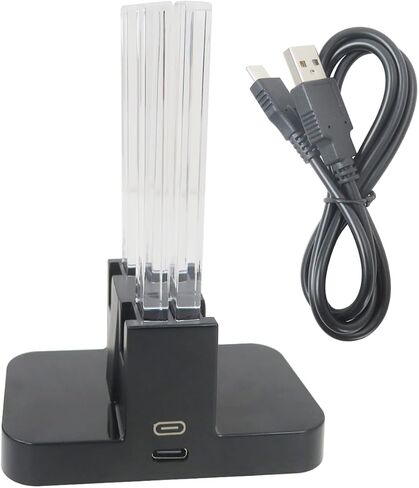 استبدال Nintend Switch Joy-Con Controller Charging Dock مع مؤشرات LED ، فئة وحدة تحكم محطة 4-in-1 ، تم تحديثها بواسطة Talabide in Saudi Arabia